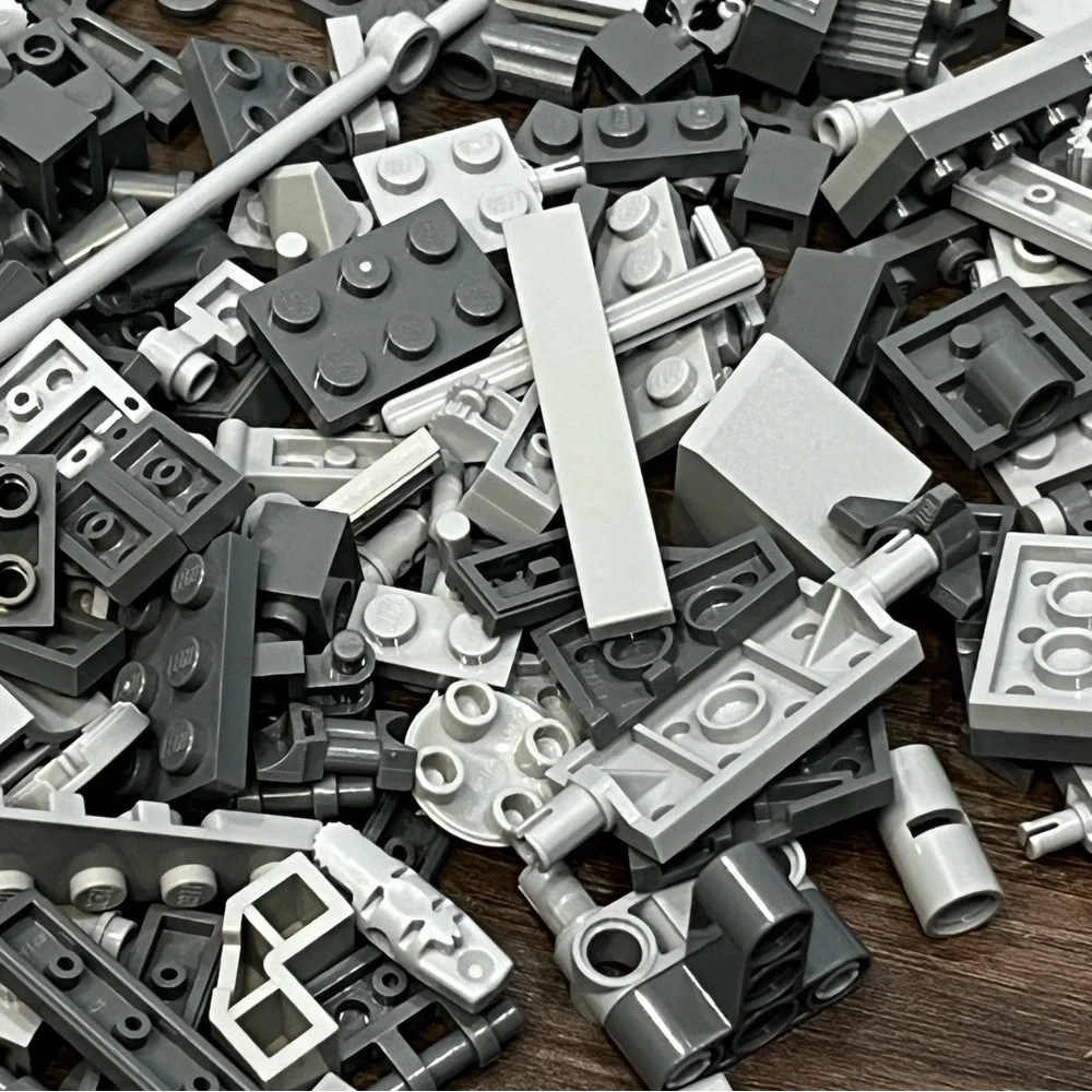Lot Of Random Gray Lego Pieces From Various Sets 8.3 Ounces